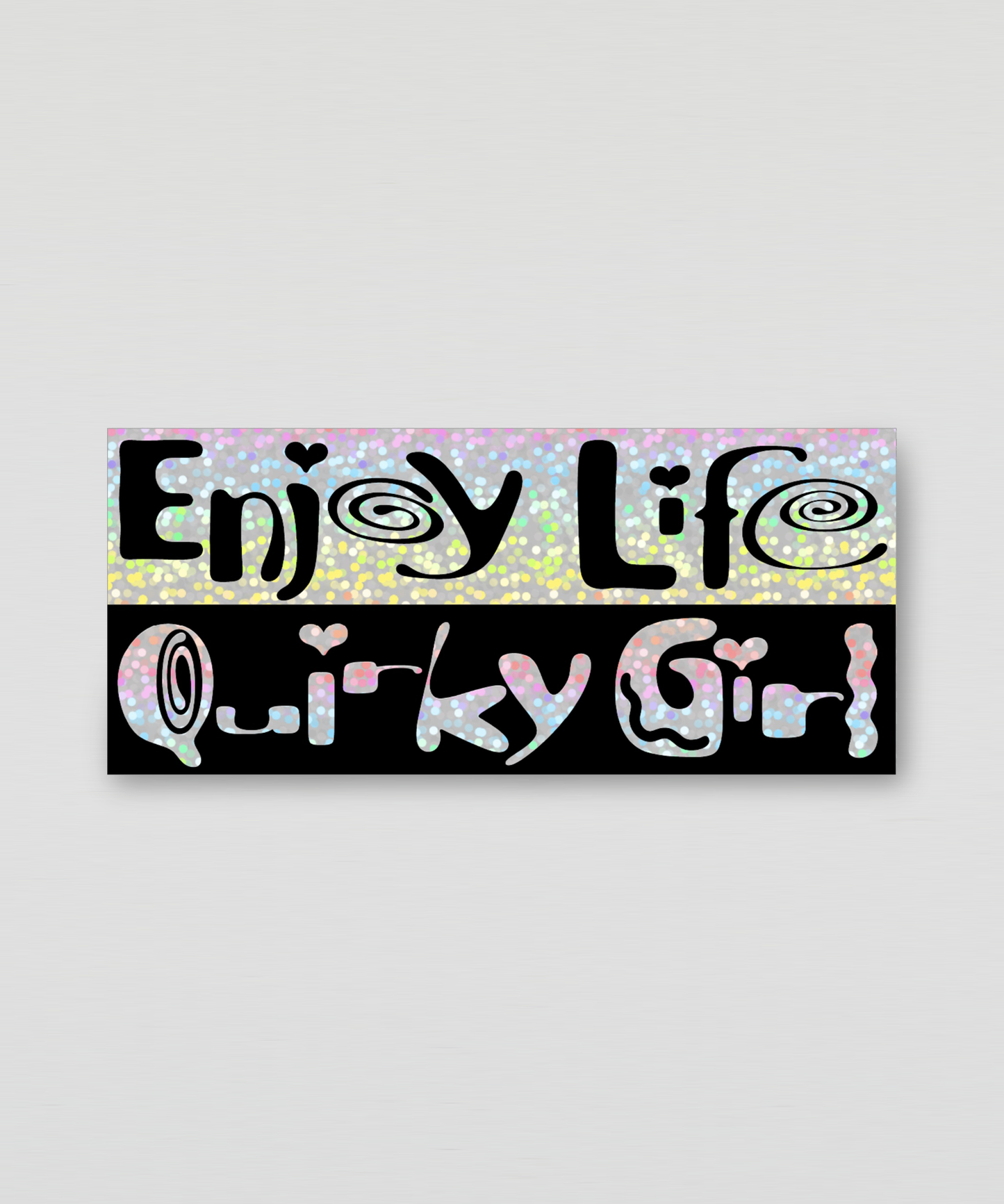 Enjoy Life Quirky Girl Bumper Sticker